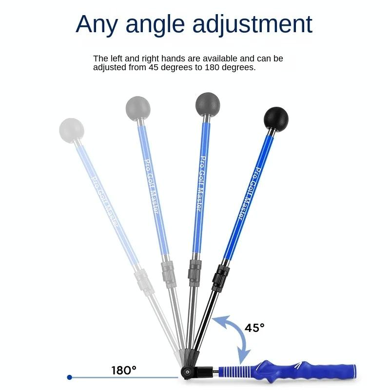 Adjustable Golf Swing Trainer for Beginners - Foldable & Corrective - Black