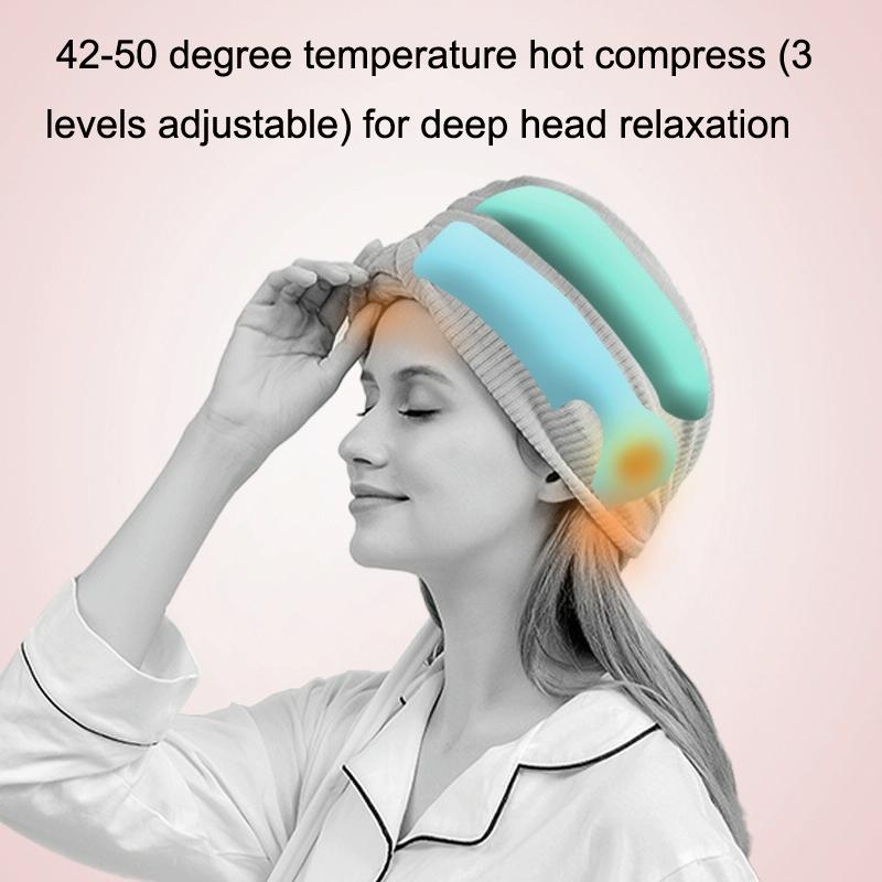 Air Wave Head Massager With Heating & Airbag Compression - Pink