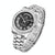 Men Quartz Watch With Diamond-Encrusted Roman Numeral Dial