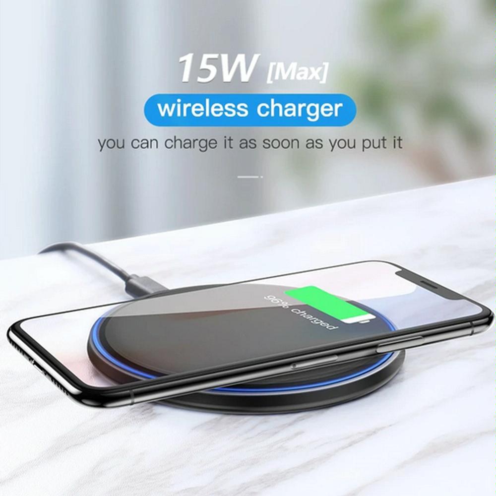 Ultra Thin Wireless Charger For Mobile Phones - Black