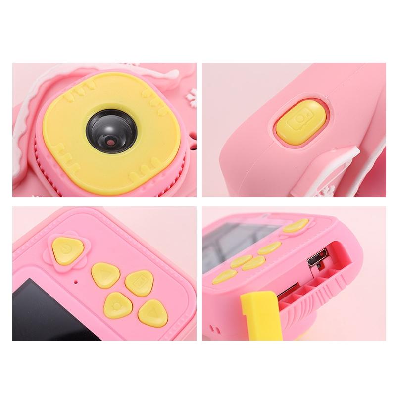 Mini Children Camera with 2.0 Hd Screen - V8 Digital Toy Camera - Pink