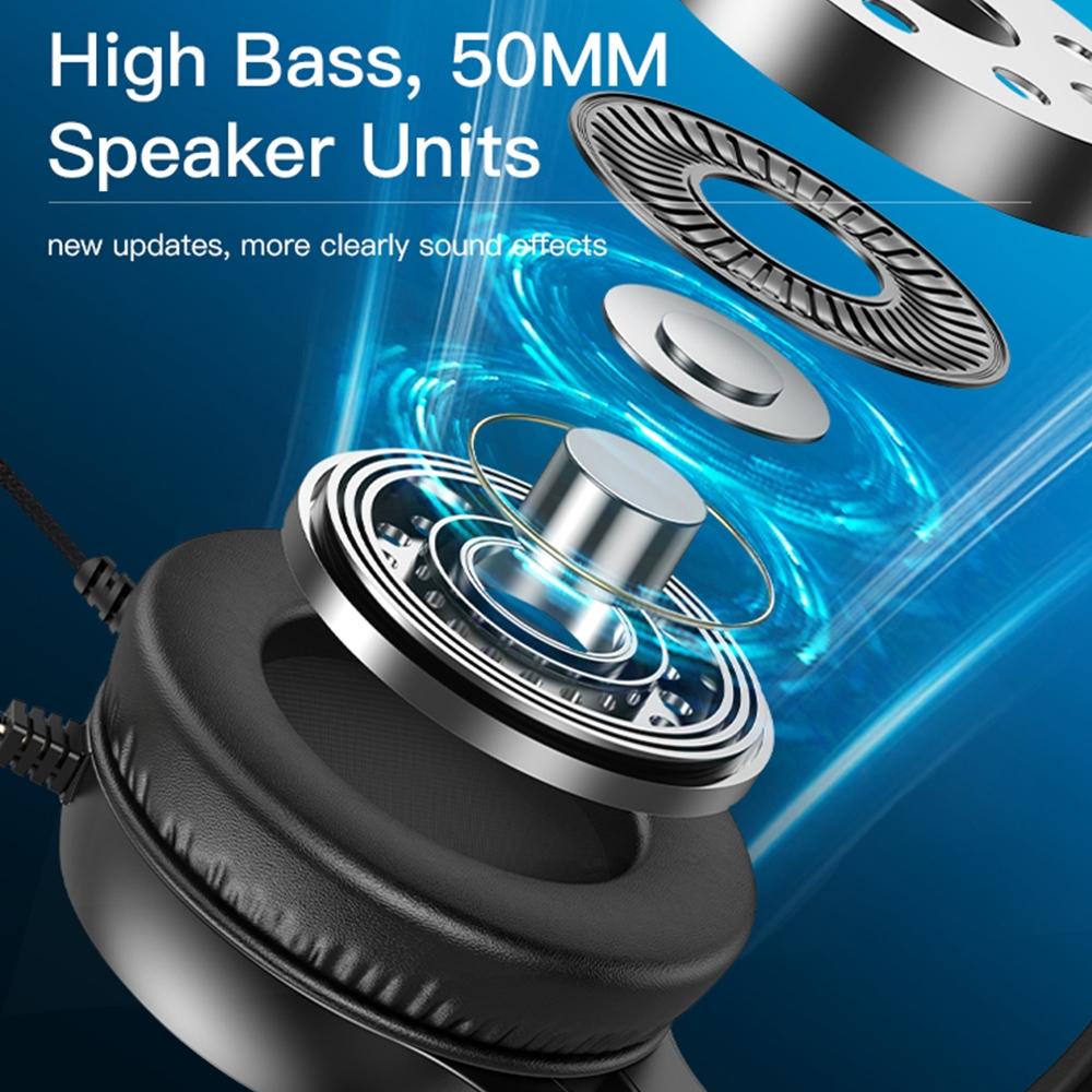 Rgb Gaming Earphones With Head-Mounted Design