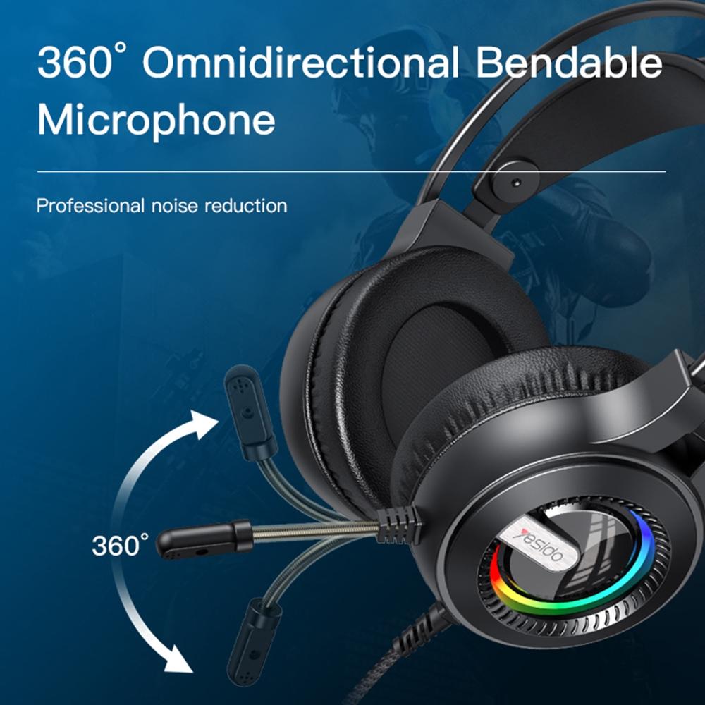 Rgb Gaming Earphones With Head-Mounted Design