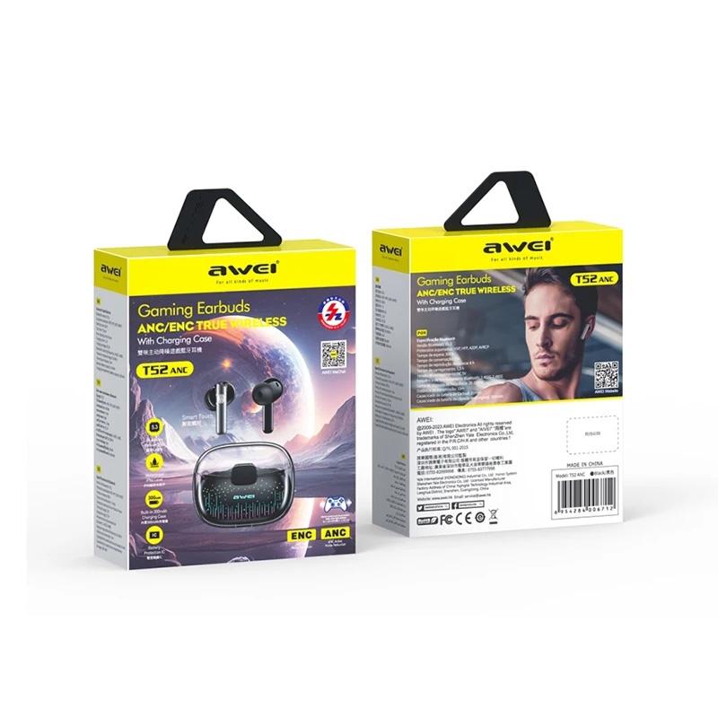 Black Tws Gaming Bluetooth Earbuds - T52
