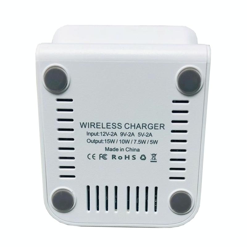 15W Wireless Desktop Charger With Fast Charging - Black