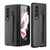For Samsung Galaxy Z Fold4 5G Litchi Texture Hinge Case - Black