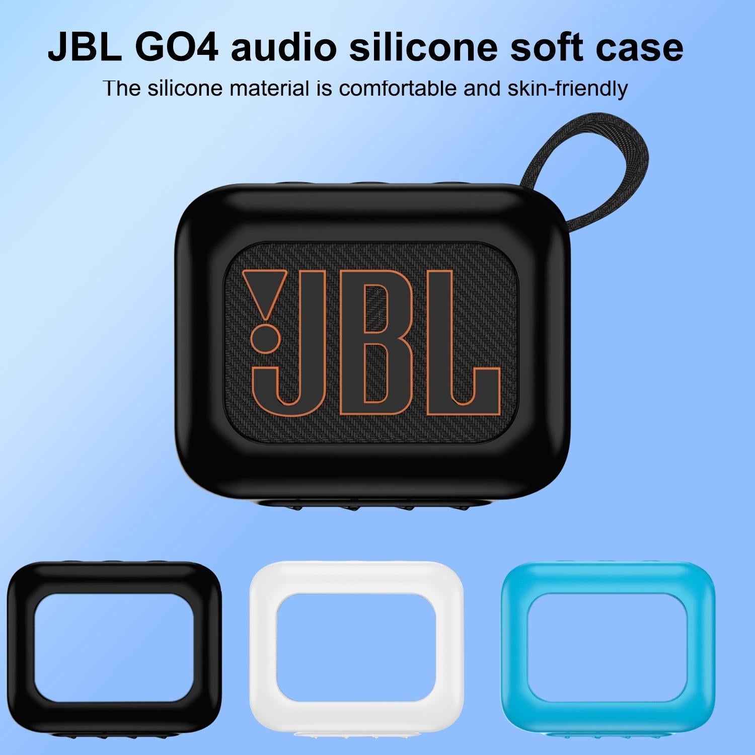 Silicone Protective Case for Jbl Go 4 Bluetooth Speaker - Black