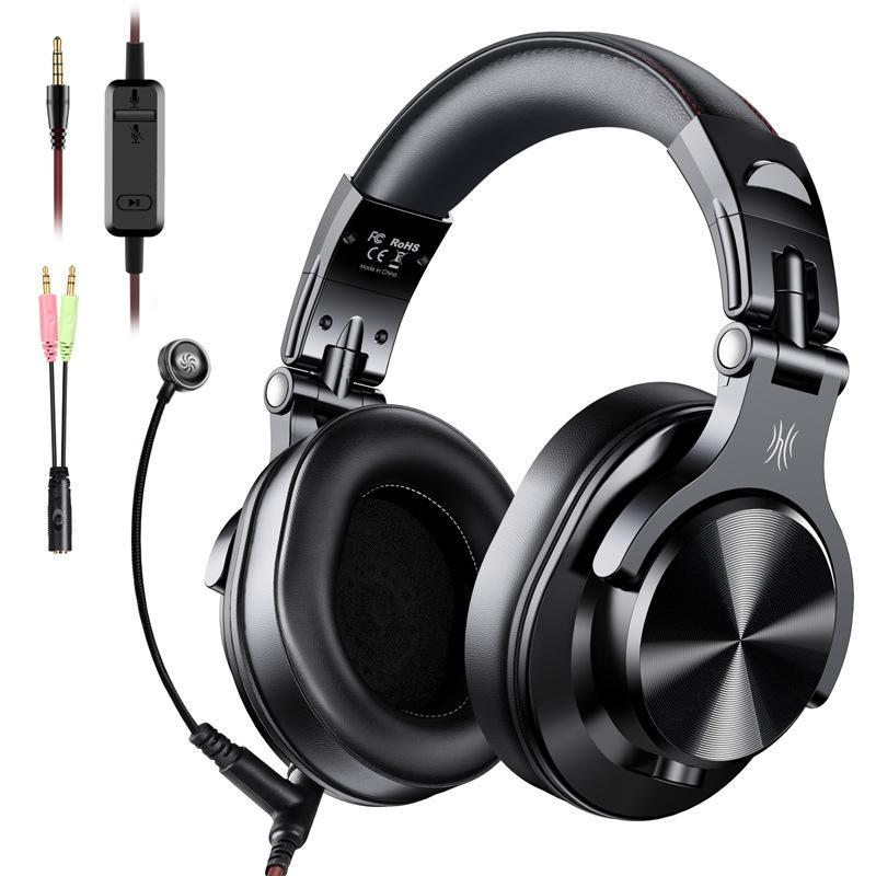 Dj Monitor Headphones With Mic Black