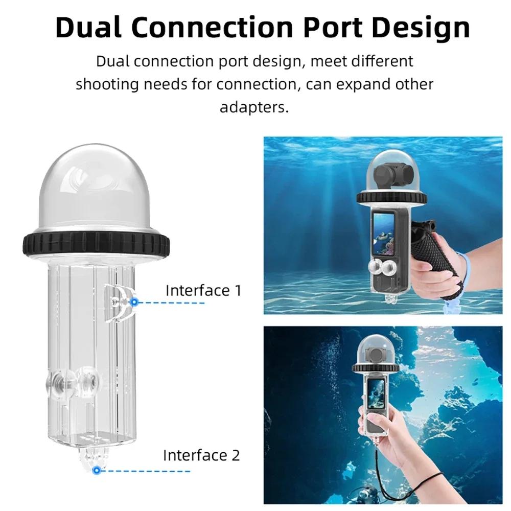 Waterproof Diving Housing for Dji Pocket 3 - 40m Depth - Transparent Handle