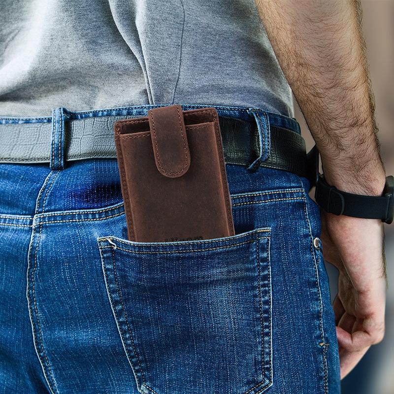 Secure Business Card Holder - Coffee Rfid Protection