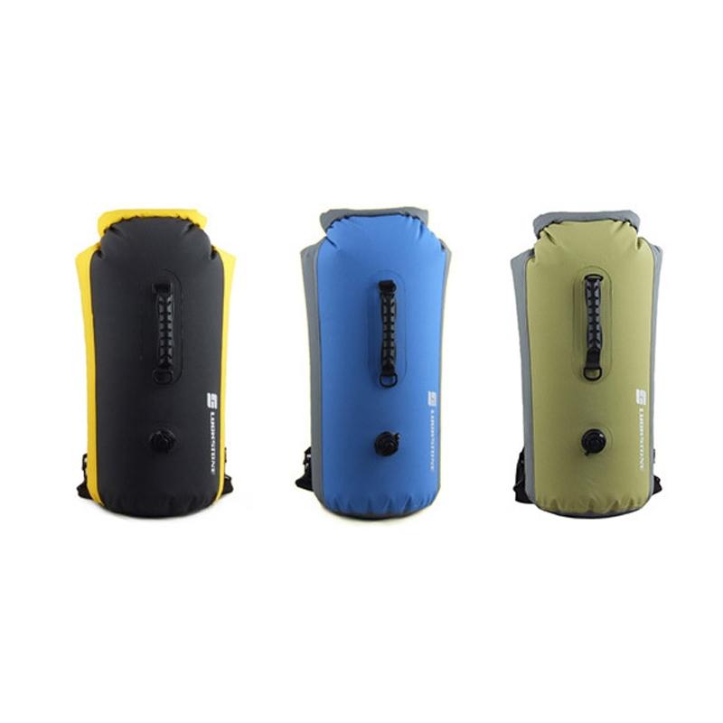 Waterproof Outdoor Rafting Backpack Inflatable Swimming Tote Bag For River Tracing And More - Blue