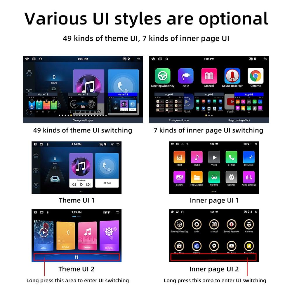 Android 12 Car Gps Navigation Player 1Gb + 32Gb Carplay / Android Auto / Mirrorlink / Wifi