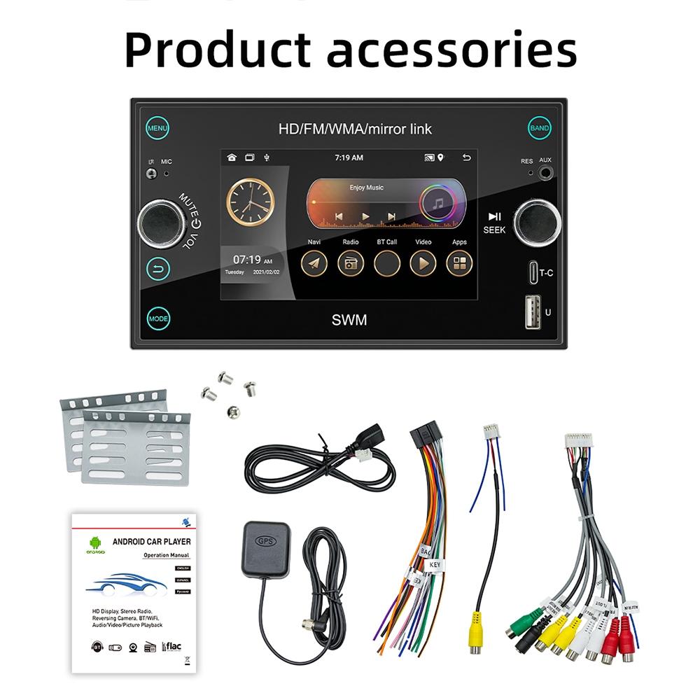 Android 12 Car Gps Navigation Player 1Gb + 32Gb Carplay / Android Auto / Mirrorlink / Wifi