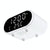 15W Wireless Charger With Mirror & Clock - Black