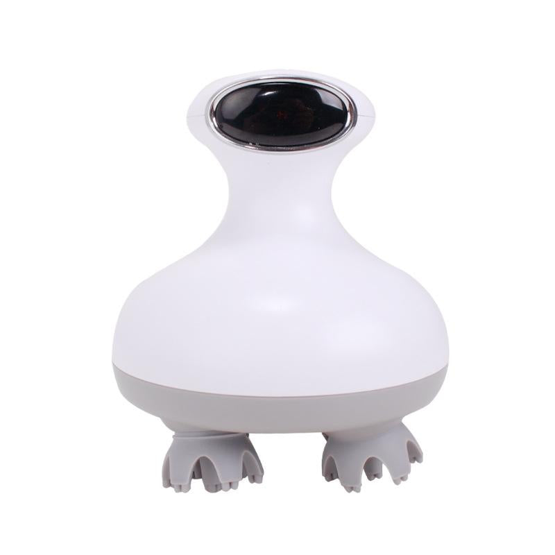 Smart Vibrating Kneading Head Massager English White