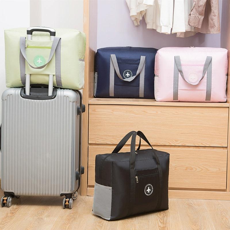Folding Travel Bag With Trolley Case For Luggage