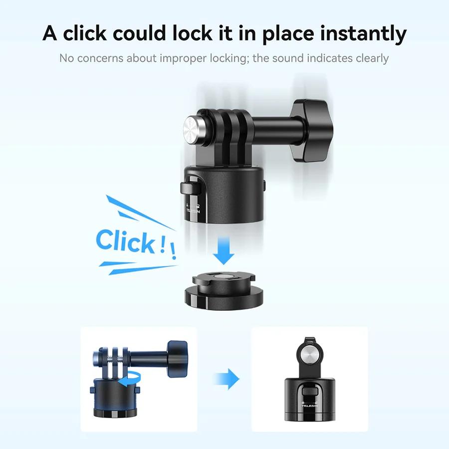 Universal Magnetic Quick Release Adapter Kit For Action Cameras