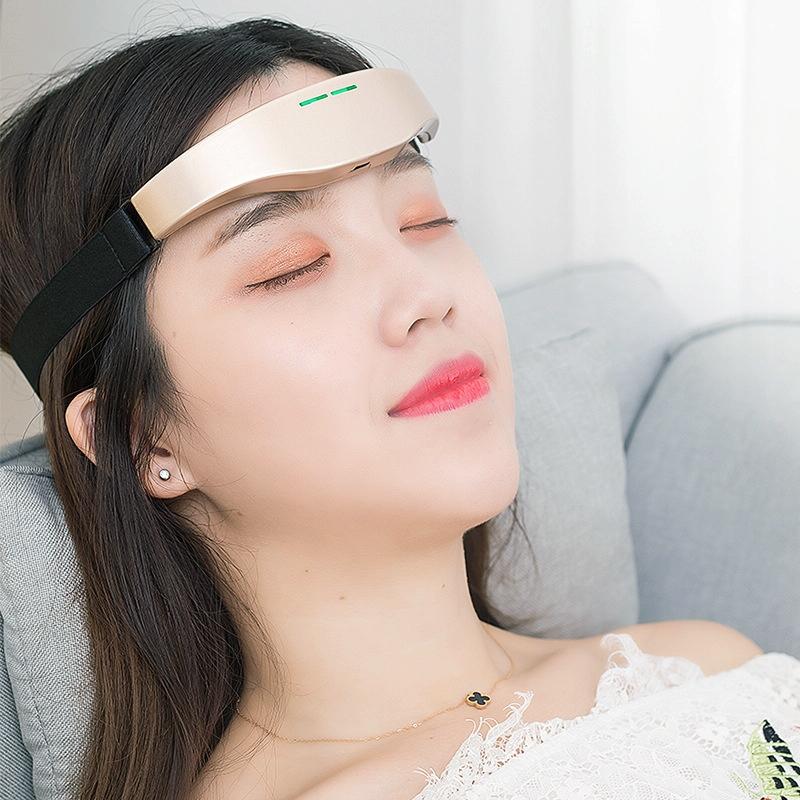 Wireless Micro Current Head Massager Intelligent Ems Sleeper Gold