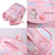 Double School Backpack for Girls - Pink
