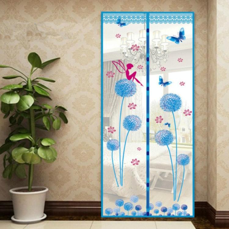 90x210cm Magnetic Summer Mosquito Screen Door Curtain - Coffee