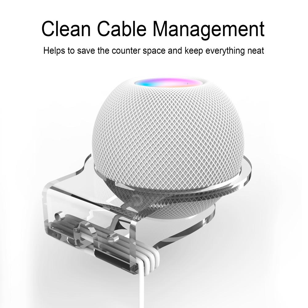Wall-mounted / Desktop Acrylic Bracket for Apple Homepod Mini - White