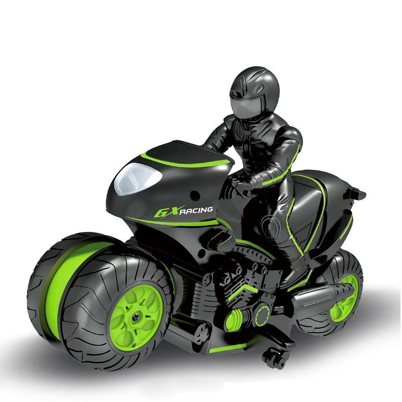 High-speed 2.4g Rc Motorcycle for Drifting and Off-road Riding - Black Green