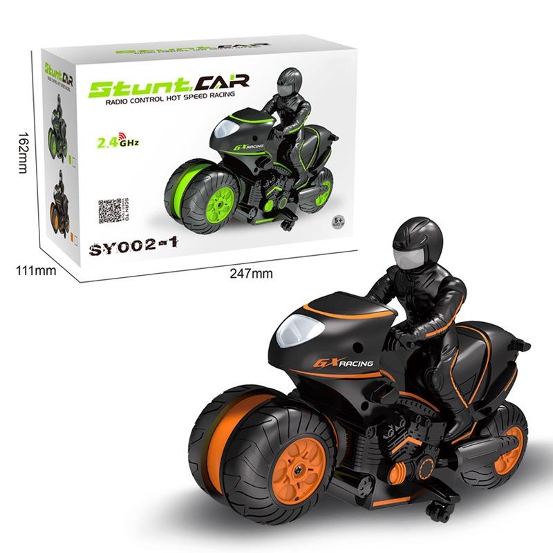 High-speed 2.4g Rc Motorcycle for Drifting and Off-road Riding - Black Green