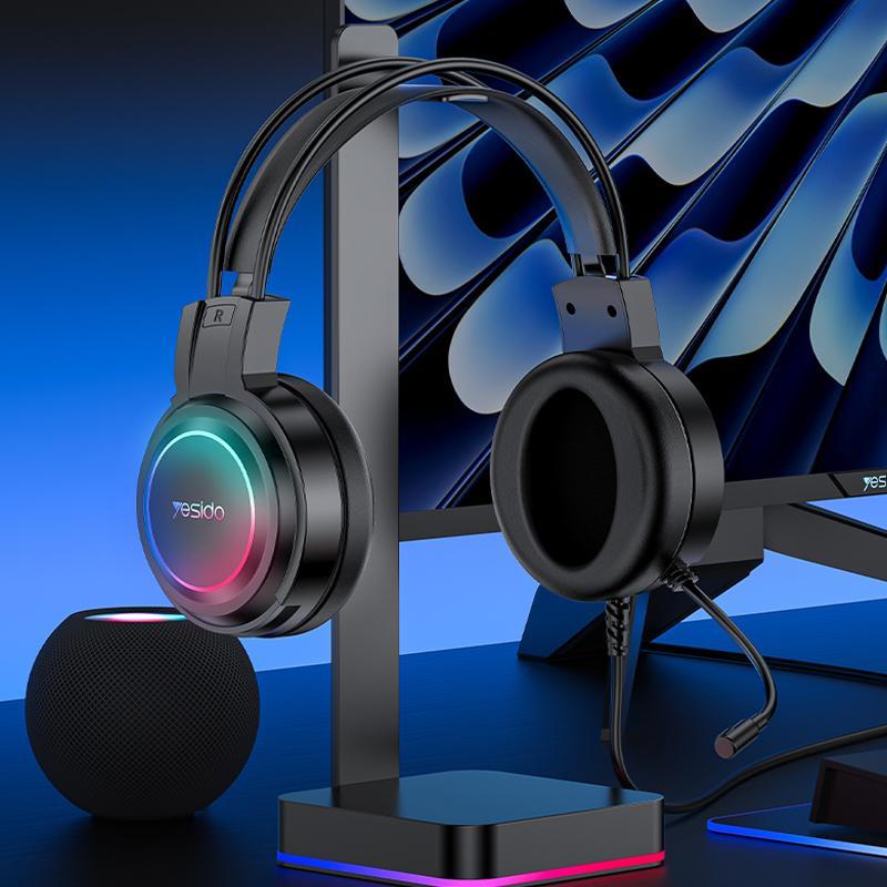 Usb Wired Rgb Gaming Headset With Mic 1.2M Cable Black