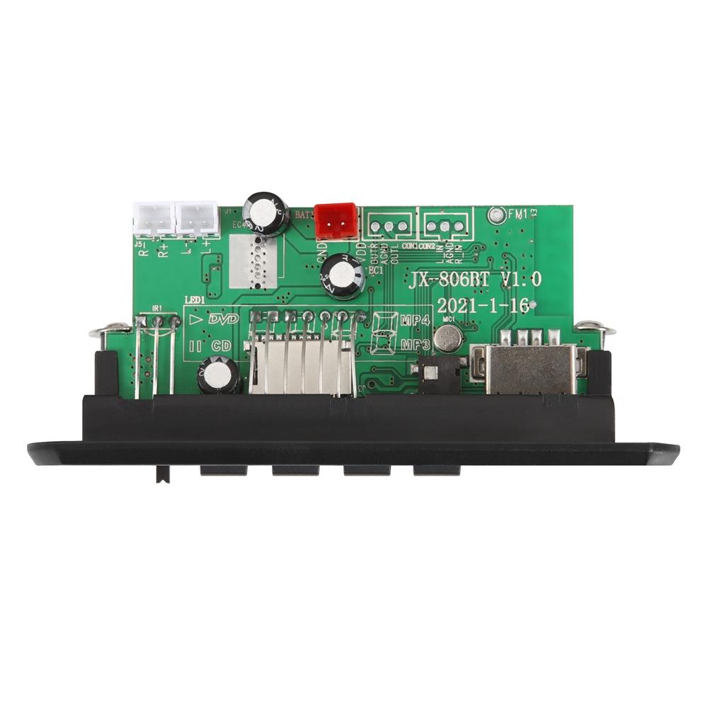 12V Mp3 Decoding Board W / Power Amp & Bluetooth - Record Calls - Black