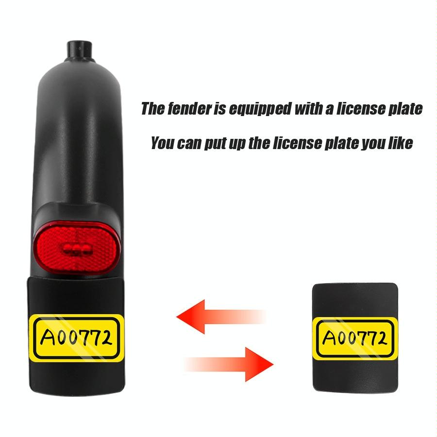 Xiaomi M365 Pro 2 Electric Scooter Rear Fender Bracket with Tail Light and Tool Set - Black Suit