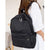 Simple Women Travel Backpack Solid Colour - Black