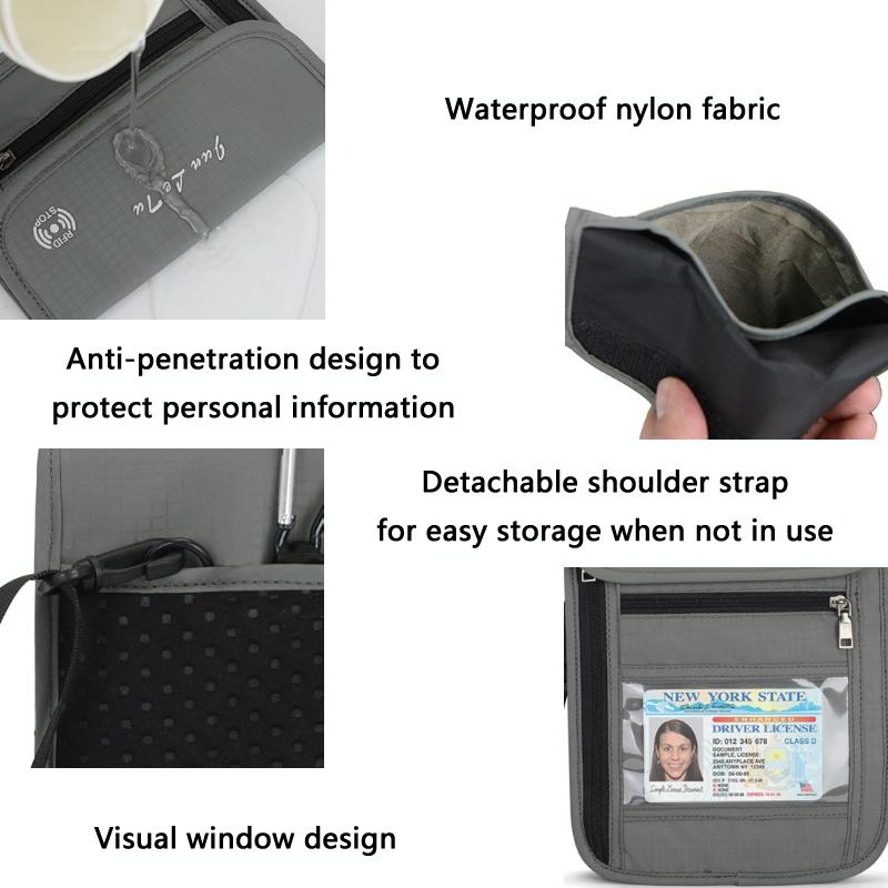 Rfid Passport Storage Bag Anti Theft Messenger - Green