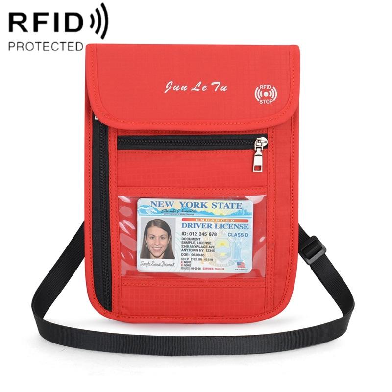 Rfid Passport Storage Bag Anti Theft Messenger - Green