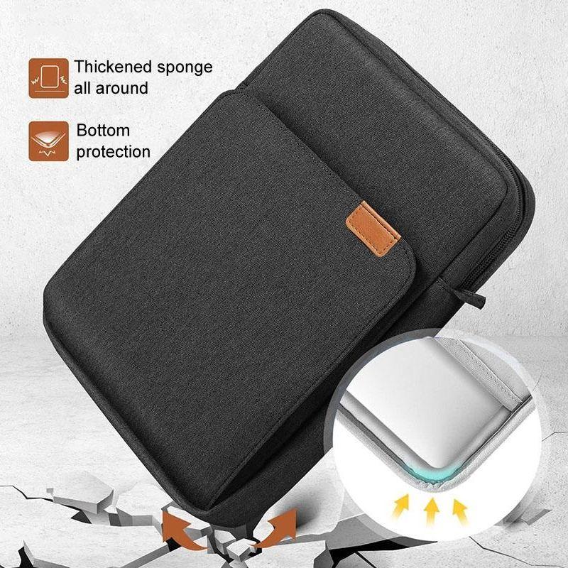 13 Inch Vertical Laptop Bag - Handheld Shoulder Crossbody - Light Gray