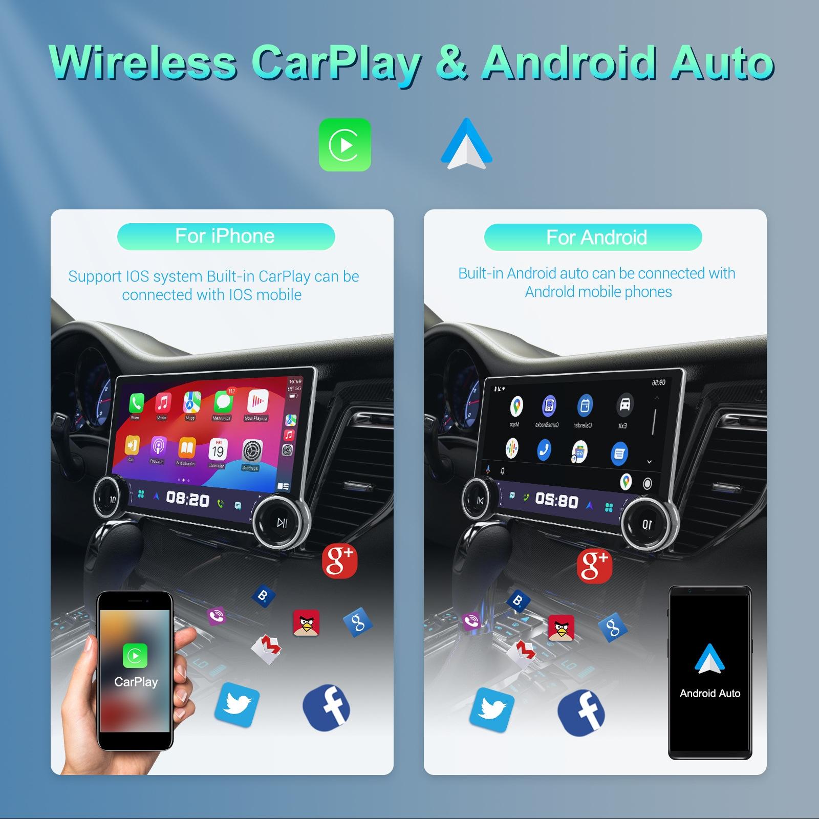11.8 Inch Android Carplay Player - 4 + 64G - Dual Knob - Reversing Image