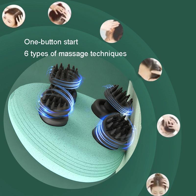 Compact Electric Head Massager Fits All Hair Types - Blue