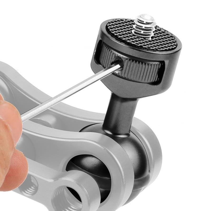 Universal 2.5cm Ball Head Clip for Action and Underwater Cameras - Red