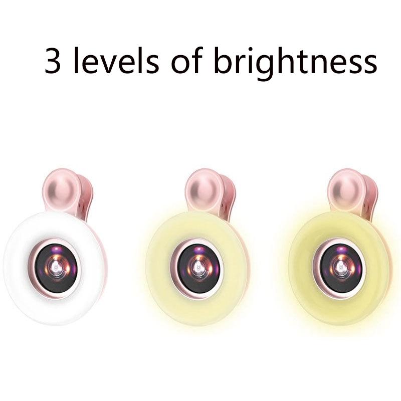 Selfie Light Macro Lens for Mobile Beauty Makeup - Pink