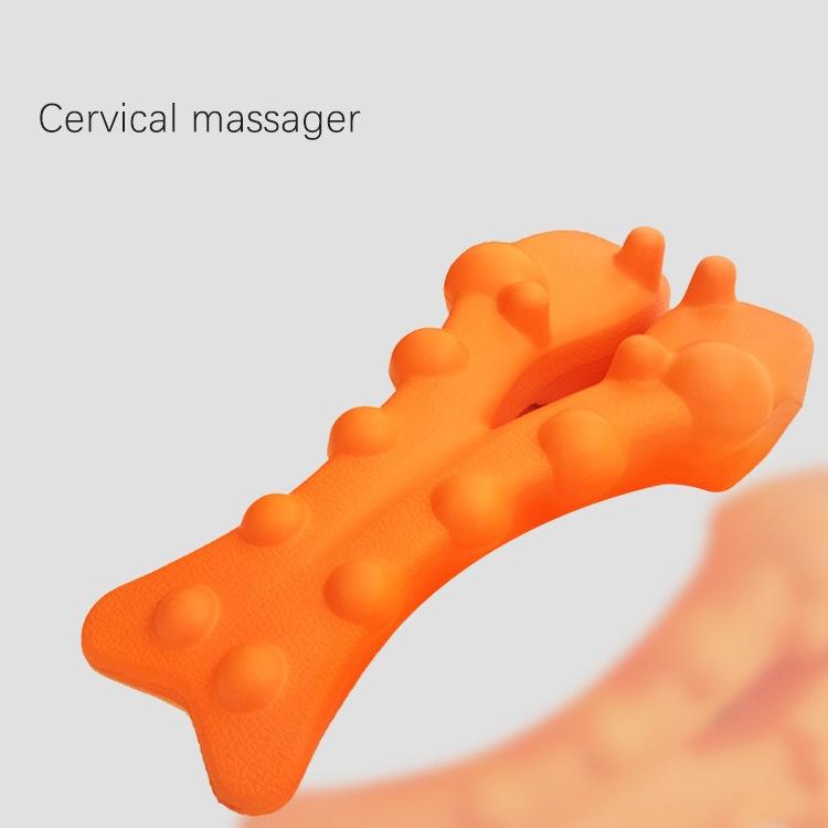 Orange Shiatsu Lumbar Massager Soothing Spine Cushion