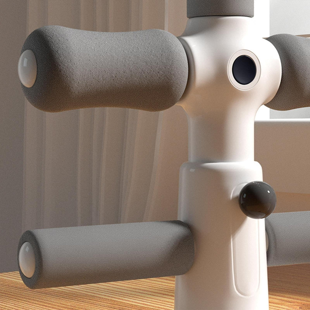 Adjustable 2-In-1 Sit-Up Boxing Ball Stand With Punching Bag - Gray / White