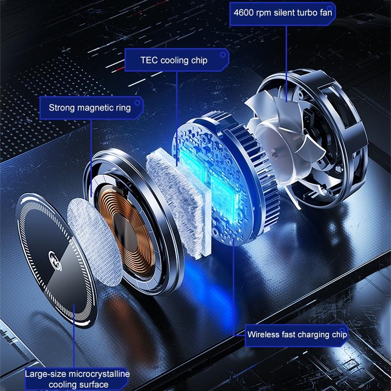 15W 4 In 1 Magnetic Wireless Charger Stand - Black