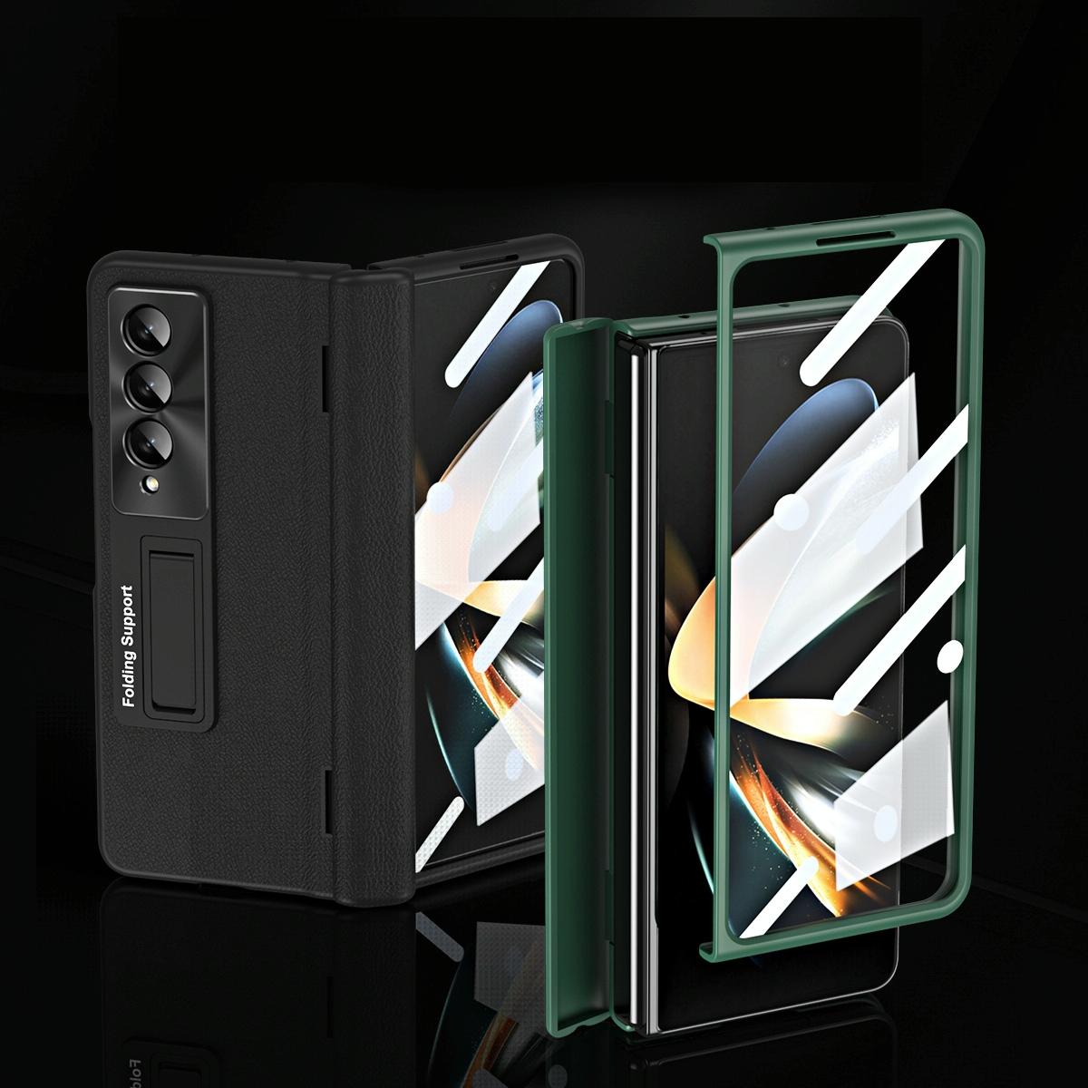 For Samsung Galaxy Z Fold4 5G Foldable Full Body Case - 360 Degree Folding - Coffee
