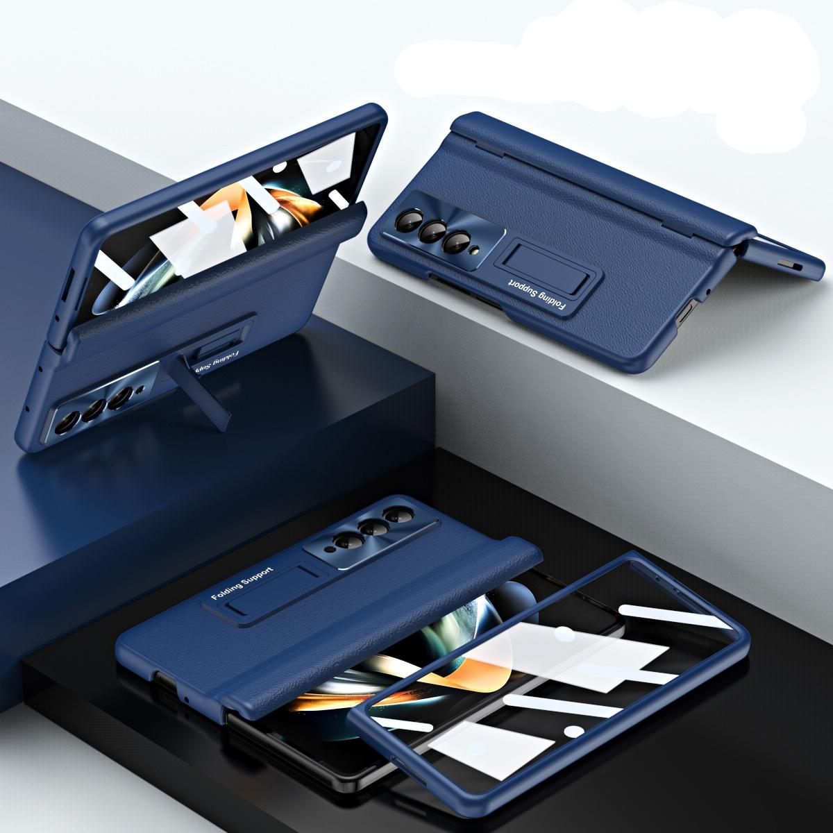 For Samsung Galaxy Z Fold4 5G Foldable Full Body Case - 360 Degree Folding - Coffee