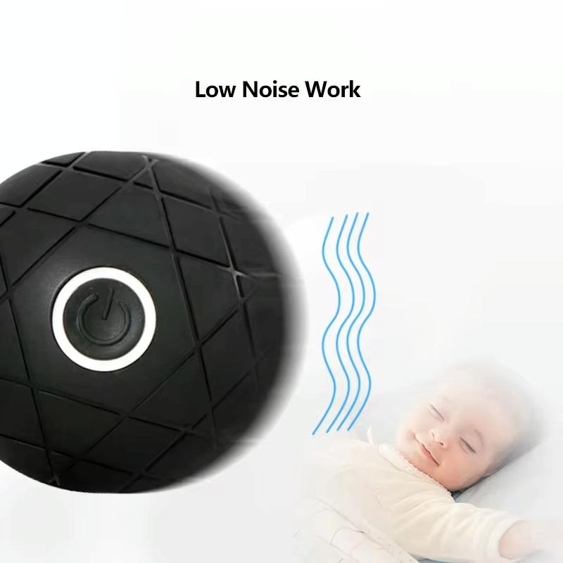 Rechargeable 3D Vibrating Massage Ball For Muscle Relaxation And Fitness Black