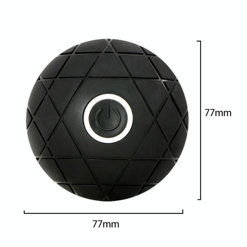 Rechargeable 3D Vibrating Massage Ball For Muscle Relaxation And Fitness Black