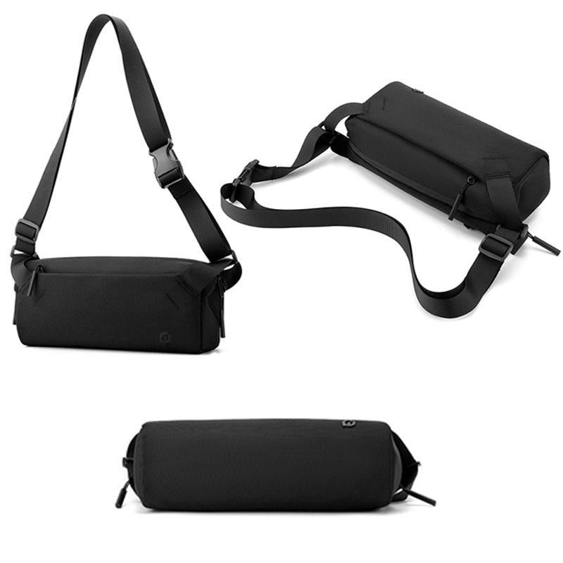 Men Cycling Chest Bag Casual Messenger Pack - Black
