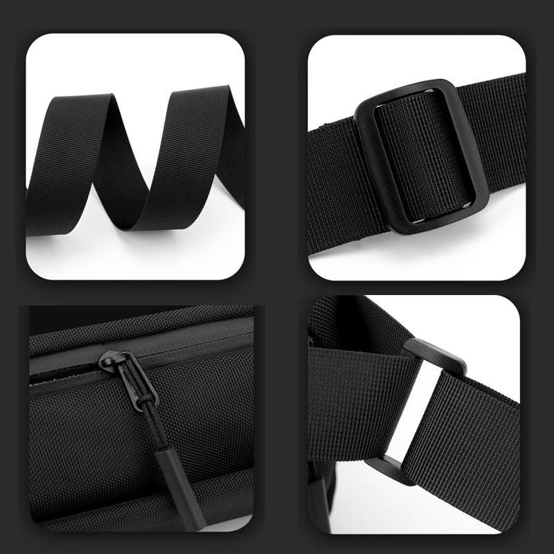 Men Cycling Chest Bag Casual Messenger Pack - Black