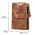 Men Vertical Cowhide Wallet with Rfid Blocking - Coffee