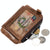 Men Vertical Cowhide Wallet with Rfid Blocking - Coffee