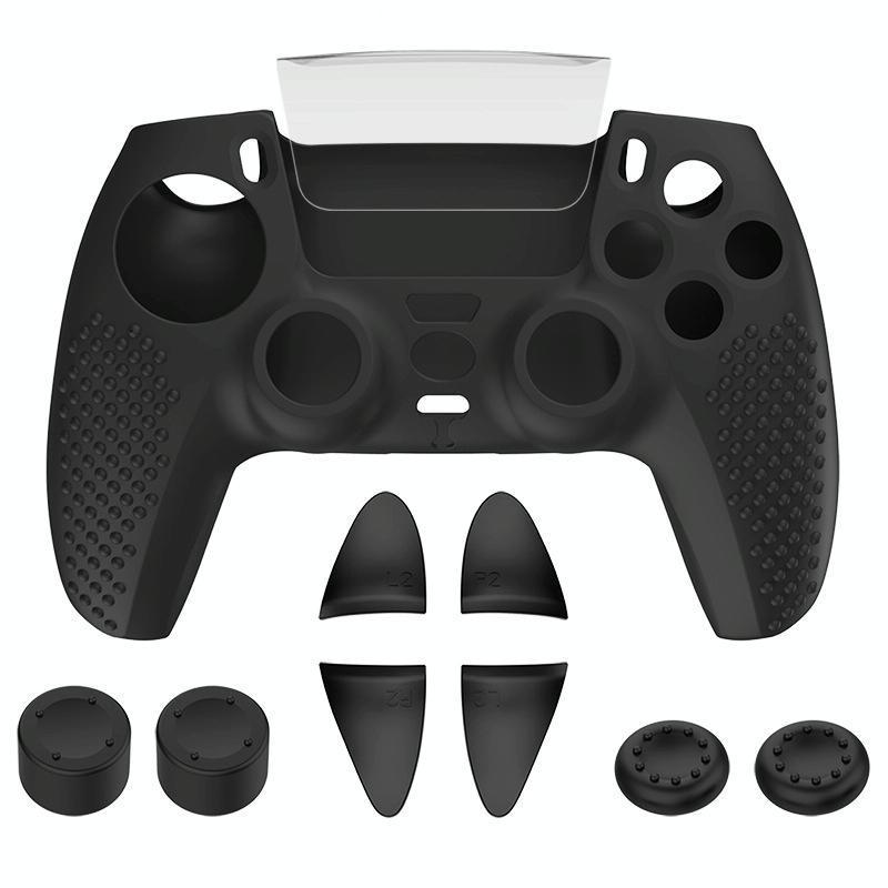 Black Polka Dot Silicone Joystick Cover for Ps5 Controller